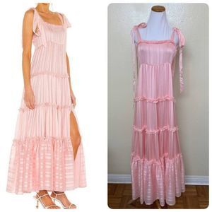 LoveShackFancy Burrows Dress Size 8 Pale Pink Dogwood $495